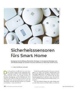 Sicherheitssensoren-Beitrag im Smart-Home-Magazin